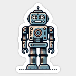 Retro Robot Sticker